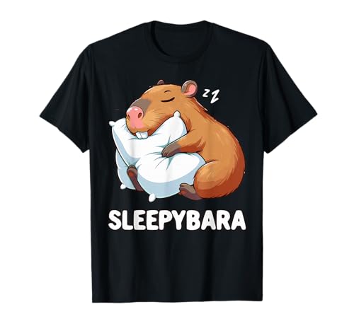 Capybara Schlafshirt Sleepybara Nachthemd Capybara Schlaf T-Shirt