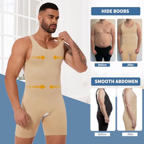 MISS MOLY Mens Full Body Shaper Tummy Control Shapewear Bodysuit Slimming Underwear Tank Top Fajas Para Hombres3