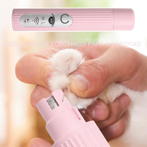 Limadora de uñas para perros eléctrica para evitar cortes dolorosos con luz LED 3