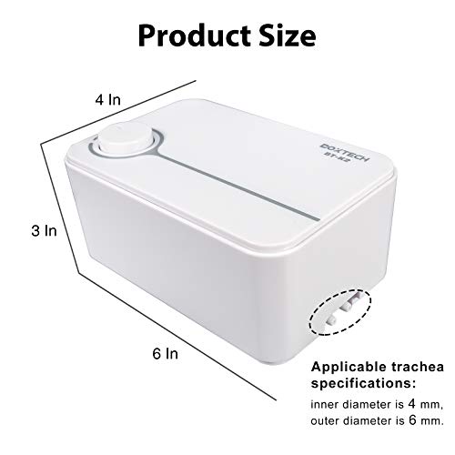 boxtech Upgrade Aquarium Air Pump, Ultra-Quiet Fish Tank Oxygen Pump with Adjustable Airflow, Powerful Air Pump with 2 Outlets to Pump Rich and Fine Air Bubbles
