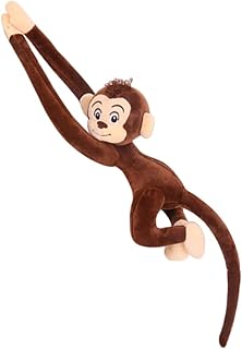 TONGMAN Monkey Plush Stuffed Animal,Hanging Stuffed Animal Monkey Long arm Monkey Doll Plush Toy Curtain Monkey, 35.5 Inches (Brown)