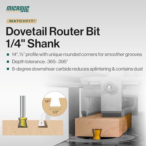 MICROJIG Matchfit Dovetail Router Bit