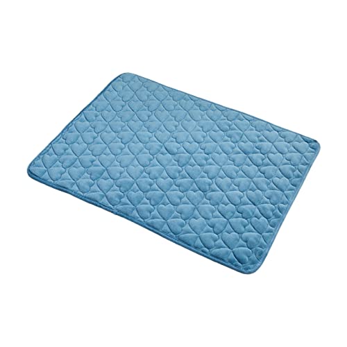 Dog Bed Padded Velvet Cat Bed Skin-Touch Blue S #TOP20
