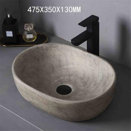 Lavabo de encimera retro con acabado artesanal para baño e interior 3