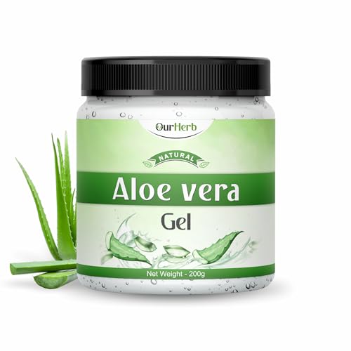 Image of Aloe Vera Gel for Face & Hair with Vitamin E | Hydrating & Soothing Gel | Paraben-Free, Non-Greasy | For Skin & Hair Care | 200g