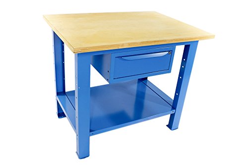 SOGI X3B-09_a BANCO DA LAVORO L 1 MT CON PIANO IN LEGNO + CASSETTO SINGOLO SERIE PROFESSIONALE INDUSTRIA