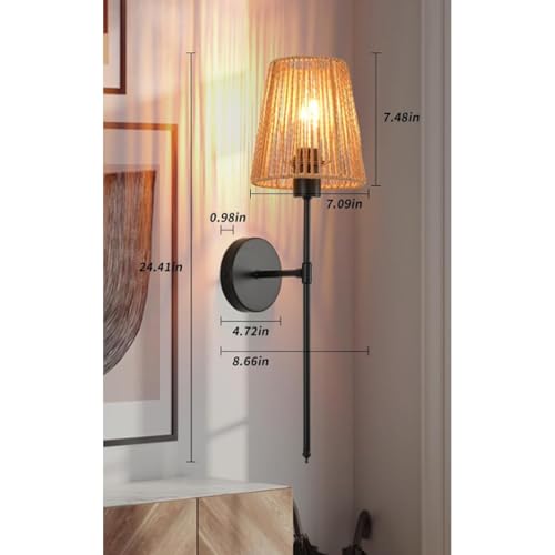 Lámpara de ratán recargable USB para iluminar zonas sin enchufes 2