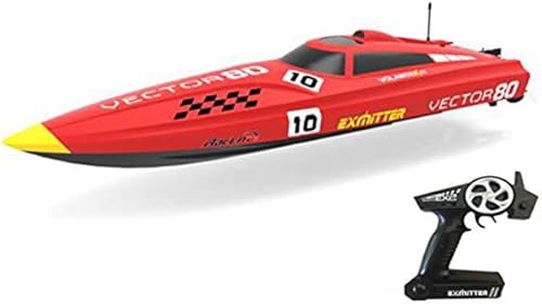 FMTStore 2.4Ghz Radio Control Control Vector 80 (cm) Super High Speed Race Boat ABS Unibody RC ARTR w/ESC Brushless Motor v798-1