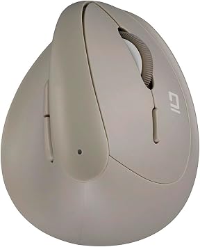 Digio2 Mini Ergonomic Wireless Mouse Silent 5 Buttons BlueLED Gray