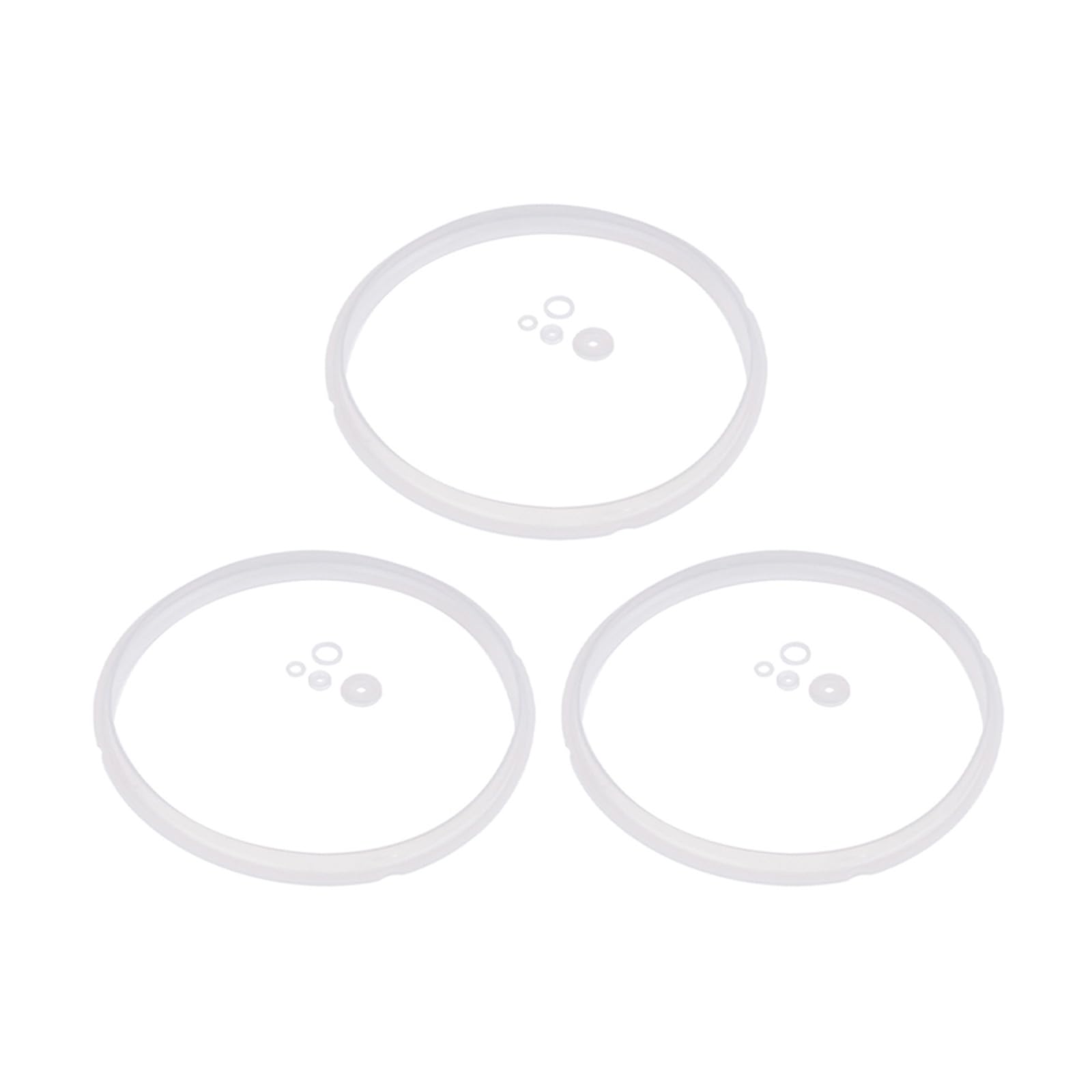 Shurhome 3PCS Odors Resistant Silicone Sealing Rings for 5 / 6L Electric Pressure Cookers Food Grade Replacement Gasket Enduring Food Grade Silicone Sealing Rings