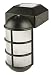Paradise GL23877BK Solar Cast LED Post Cap Light with Crystalline Solar Panel and Rechargeable Battery, Black