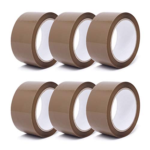 gws Paket-Klebeband Light PP leise 6 rollen, Verpackungsband geräuscharm abrollend. Je Rolle, Länge: 66 m, Breite: 50 mm, Farbe: braun