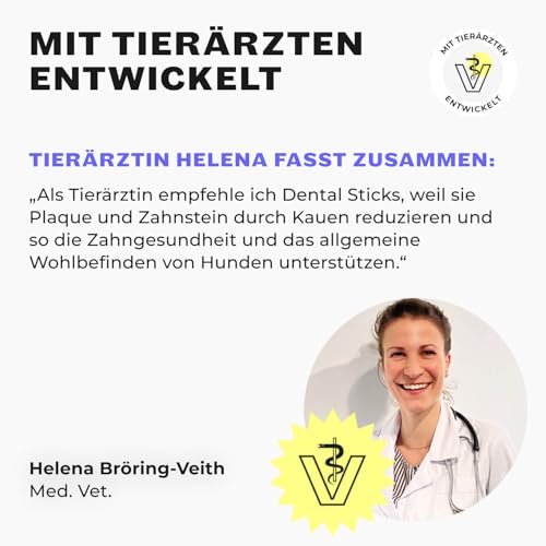 HEY HOLY Dental Sticks für Hunde | 180 g Hundeleckerli zur täglichen Zahnpflege | Schutz für Zähne & Zahnfleisch | 100% natürliche, getreidefreie Inhaltsstoffe