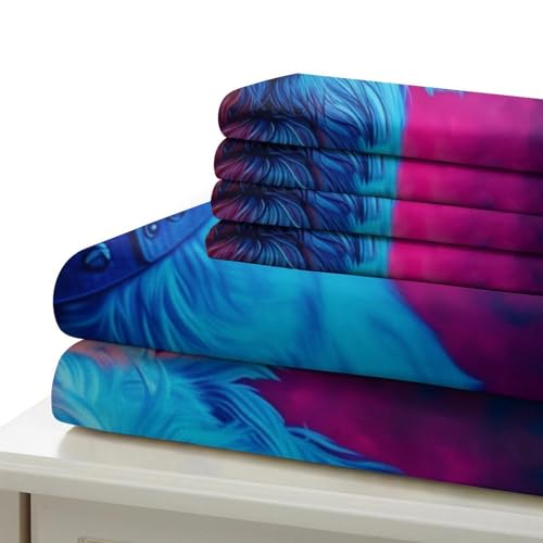Linge de lit Yorkshire Terrier 3D King en microfibre premium