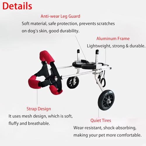 Chariot pour chien handicapé : poussette de promenade à deux roues - 5