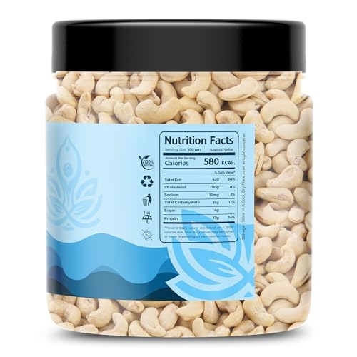 Image of Auravita Premium Whole Cashews 100GM | Natural and Unsalted Kaju Ideal for Dieting, Snacking, Cooking, and Baking | Protein Rich Kajau Dry Fruits Perfect for Gifting