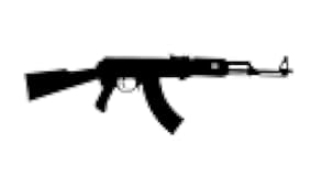 CRDesign AK47 AK 47 Vinyl Decal Sticker for Car Truck SUV Bumper Window (Black)