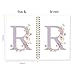 Locomiss Initial Letter R Notebook, Monogrammed Gifts for Women, Custom Notebook Journals for Writing, Cute Personalized Notepads Journals for Women Floral Hardcover Spiral Notebooks 5.5x8.3