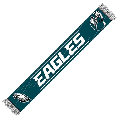 Great Branding NFL - Sciarpa Philadelphia Eagles Scarf HD lavorata a maglia