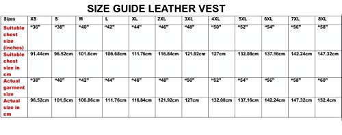 Skaf Impex Men's Genuine Cow Leather Heavy Buckled Zipper Braided Rocker Biker Motorcycle Vest Waistcoat Xs~7Xl (S) #TOP3