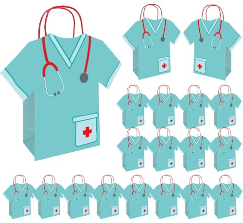 Whaline 16Pcs Nurse Appreciation Paper Bag Treat Bags with Handles