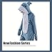 JUOLOET Unisex Adult Onesie Pajamas Shark Animal One Piece Snug Fit Halloween Costume Sleepwear Homewear （Shark,Small）
