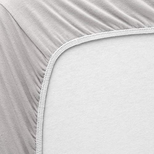 Sheetworld Fitted 100% Cotton Jersey Pack N Play Sheet Fits Graco Square Play Yard 36 X 36, Silver Grey, Made In Usa #TOP1