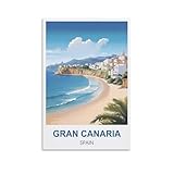 NPRZM Metall-Blechschild, Plakette, Poster, Gran Canaria, 