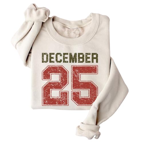DIOMMELL December 25 Sweatshirt Vintage Christmas Sweatshirt For Women DIOMMELL December 25 Sweatshirt Vintage Christmas Sweatshirt For Women