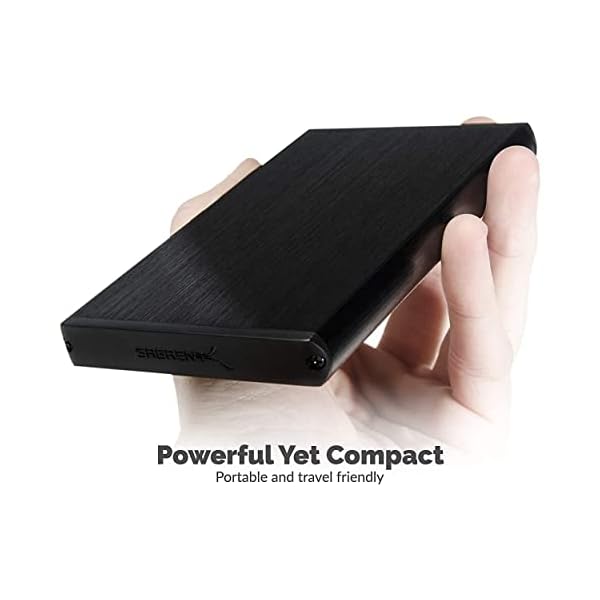 SABRENT SSD HDD 2.5 Zoll Aluminium festplattengehäuse 3.2 gen1 Hard Drive gehäuse, sata auf USB Enclosure, Festplatte extern Adapter case, typ A Kabel (auch mit Typ C auf typ A kompatibel) – Bild 7