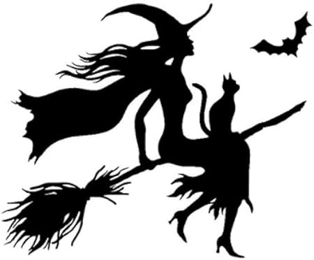 Amazon 2個12 6 10 3魔女ビニールステッカーシルエットアクセサリーシルエットデコレーション ステッカー デカール 車 バイク