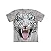 The Mountain Kids Big Face Tribal White Tiger T-Shirt