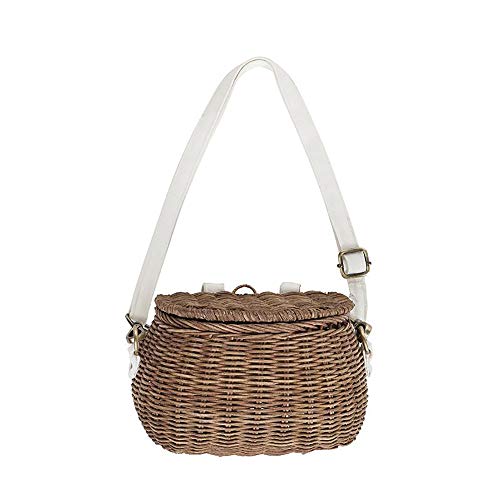 Panier à jouets en rotin fait à la main cadeau vélo enfants