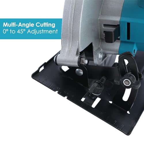 KATSU 185mm 7 Inch 1200W Circular Saw with 24T TCT Cutting Blade, Max Cutting Depth 60mm (90°), 40mm (45°), for Wood, Plastic, Soft Metal 5 KATSU 185mm 7 Inch 1200W Circular Saw with 24T TCT Cutting Blade, Max Cutting Depth 60mm (90°), 40mm (45°), for Wood, Plastic, Soft Metal - Image 5