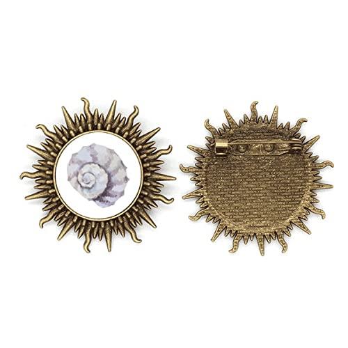 Sonne Brosche Haken escargot colorée métal idée cadeau originale