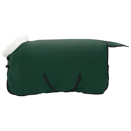 vidaXL Manta para Caballo Verde Oscuro Completo 135 cm Forro Polar