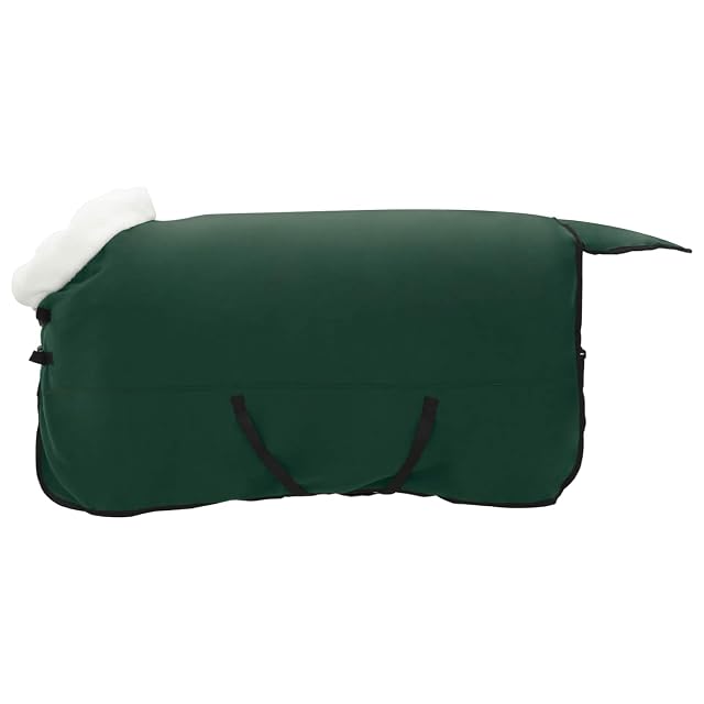 vidaXL Manta para Caballo Verde Oscuro Completo 165 cm Forro Polar