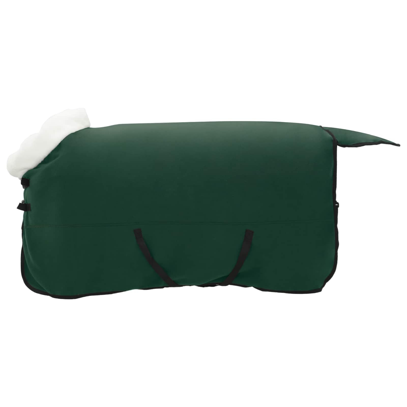 Manta para caballo verde oscuro de 125 cm, forro polar, transpirable y ligera, para entrenamiento, establo y transporte, color verde oscuro