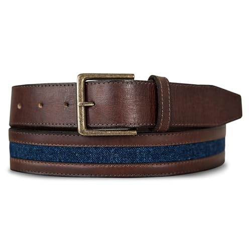 Image of Lucky Brand Men's Jeans Leather Belt| Classic| Casual| Dress| Everyday| American Heritage| Genuine Leather| Metal Buckle