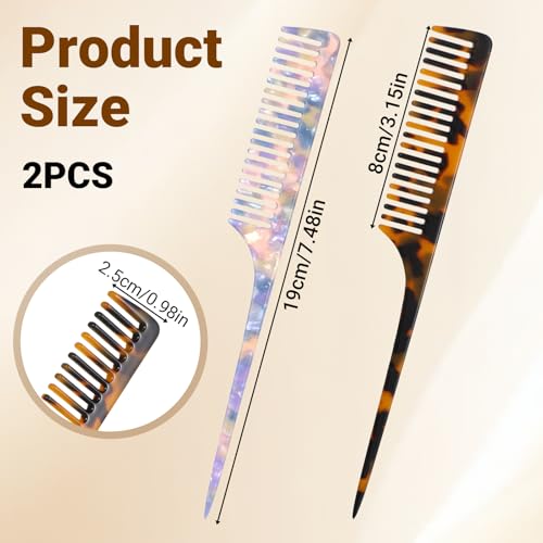 2 Peines Ratón Cola para Mujer Estilistas de Cabello miniatura 2