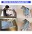 EQCOTWEA 12 Step Attic Ceiling Loft Ladder, 9.8ft Pull-Down Ceiling Folding Ladder, Carbon Steel Telescoping Loft Stairs Load 660lbs, 31.5x35.4in Blue-White Hidden Retractable Stairs