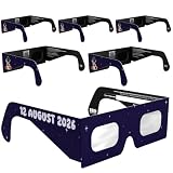 Absolute Eclipse Sonnenfinsternis Brille Kinder 2026 zum Sehen der Sonnenfinsternis - ISO 12312-2 CE Zertifiziert - 6er Pack Familie - Design Rocketrider - EU Hersteller Anerkannt AAS