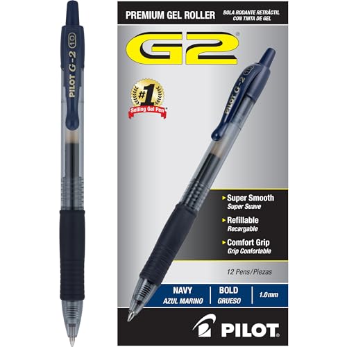Stylo à encre gel G2 1 mm idéal pour la prise de notes au bureau et l'organisation à la maison