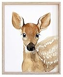 Child's Bedroom Decoration Watercolor Deer Print Woodland Animals Wall Art for Kids Room NOT FRAMED