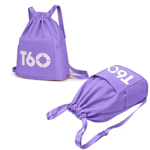 Mochila Backpack T60 Multifuncional Sacola Unissex Esportiva Academia Trabalho Passeio Casual - Bolsa para dia-dia - Cores Variadas (Lilás)