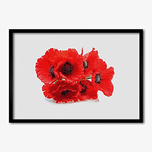 Affiche Encadrée Salon et Chambre Tulup Fleurs sur le Mur Grand Format