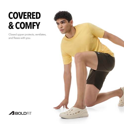 Image of Boldfit Clogs for Man, One-Piece Clogs for Men Molded Soft Eva Slipon Sliders for Men-Seamless Comfort, Lightweight Crocs Men, Cushioned, Water-Resistant, Anti Skid Mules, Unisex Everyday Footwear