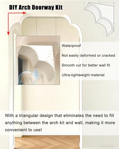 Moldura para puerta con kit de arco de bricolaje fácil de instalar 5