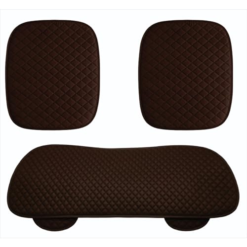 Image of AURAFRESH Car Seat Protector Cushions Cover, Airbag friendaly. (Brown, 3PC Rear SEAT)
