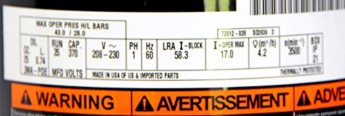 Emerson Copeland scroll AC compressor ZPS20K5E-PFV-830 208-230V NEW